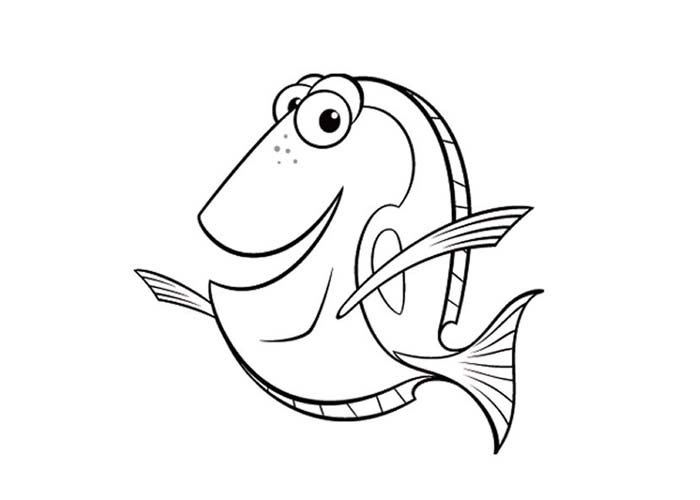 funny fish. Finding Nemo coloring pages