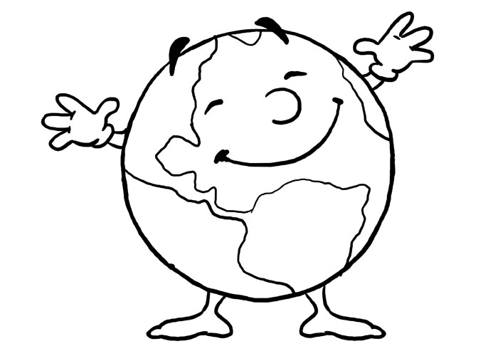 happy earth day cartoon. Earth day coloring pages