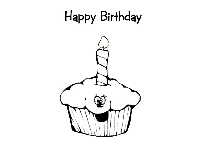 cupcake coloring pages kids. Birthdays coloring pages