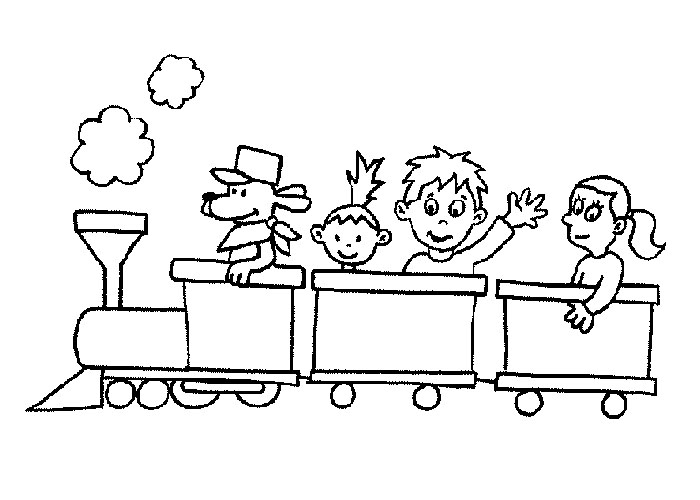 train coloring colouring animal cartoon trains transportation preschool printable toddlers sheets