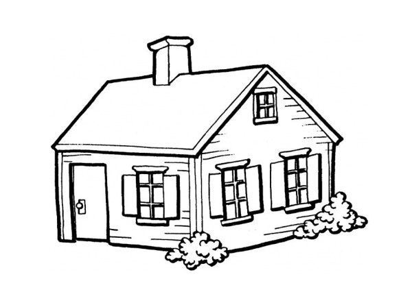 house clipart coloring - photo #29