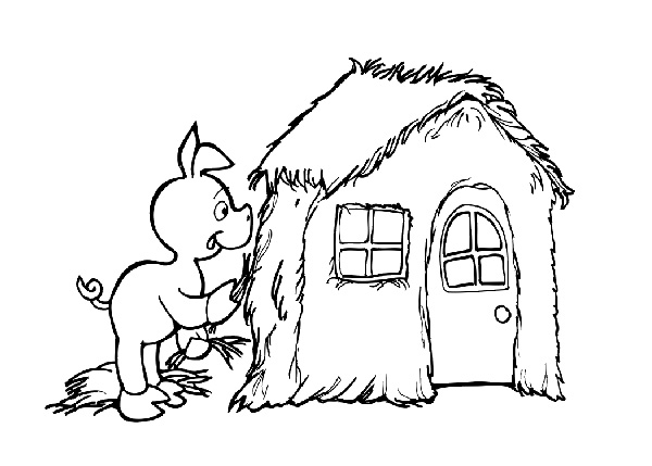 Coloring Pages 3 Little Pigs. Animal coloring pages