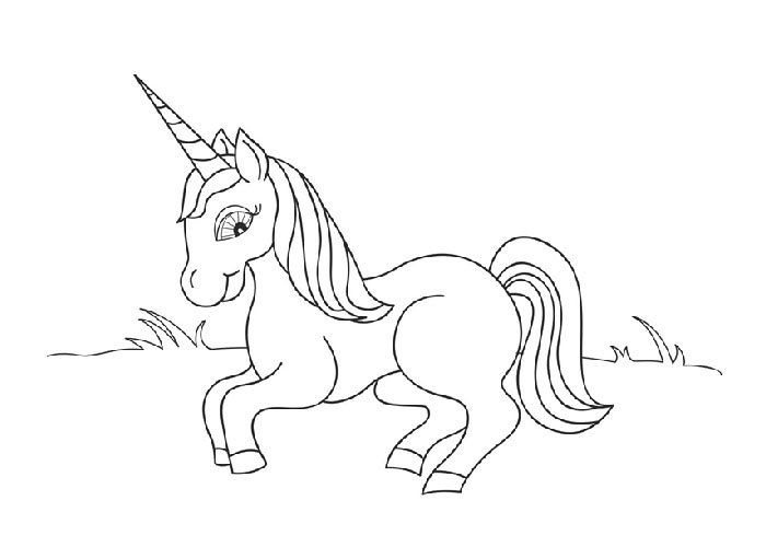 unicorn coloring pages cartoon - photo #4