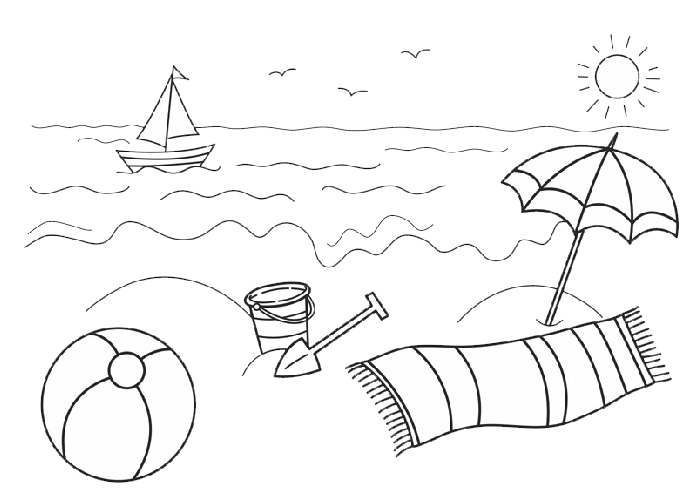 ocean beach coloring pages - photo #2