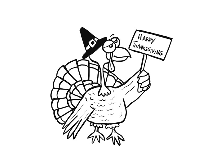 cartoon turkey coloring pages - photo #15