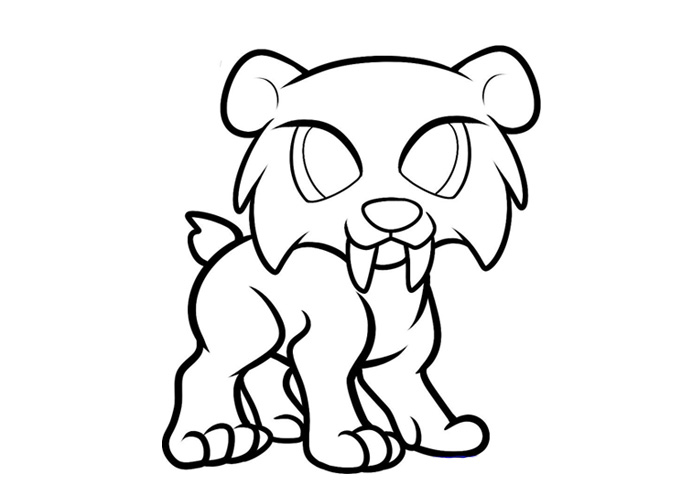sabertooth cat coloring pages - photo #24