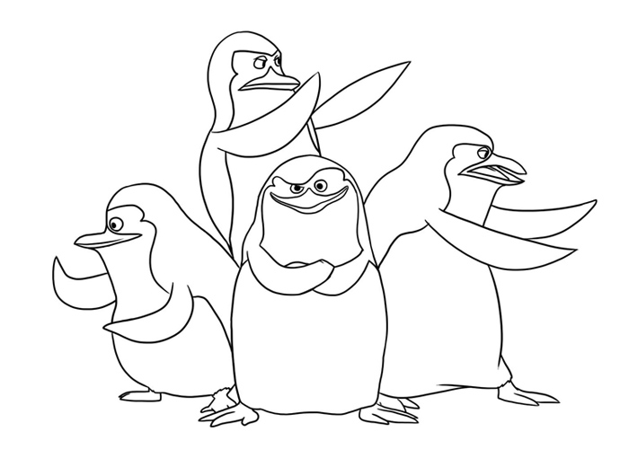 madagascar penguins coloring pages - photo #5