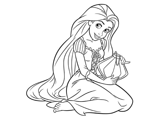 tangled coloring pages for girls - photo #29