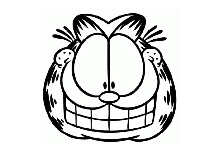 garfield face coloring pages - photo #6