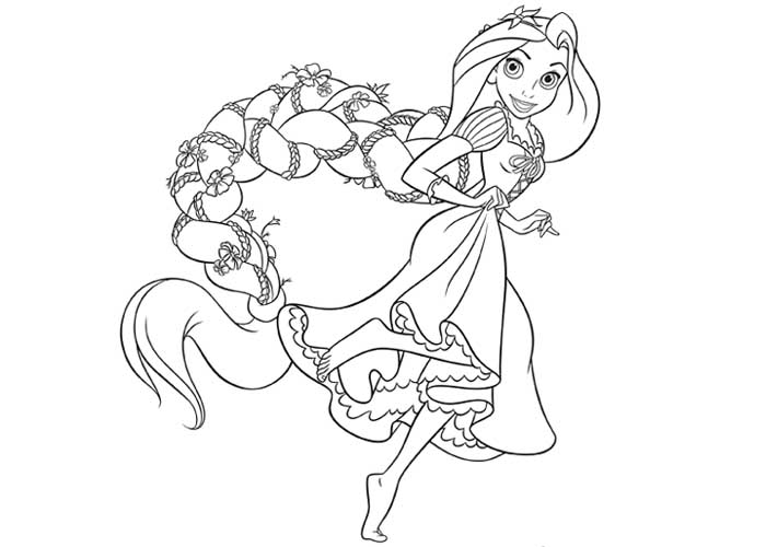 tangled coloring pages for girls - photo #32