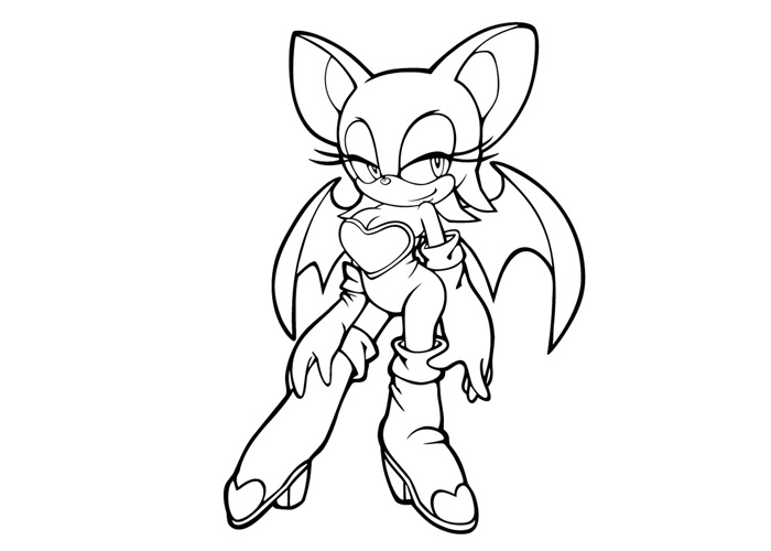 Rouge the bat coloring pages - Coloring pages